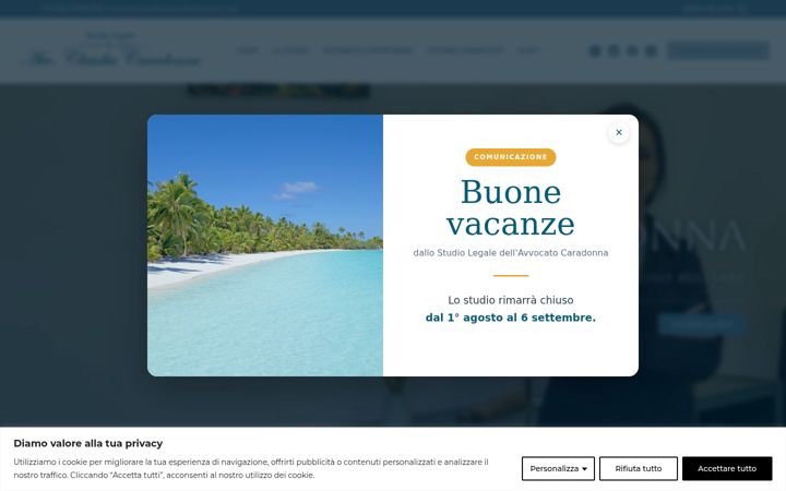 Screenshot of avvocatoclaudiacaradonna.it
