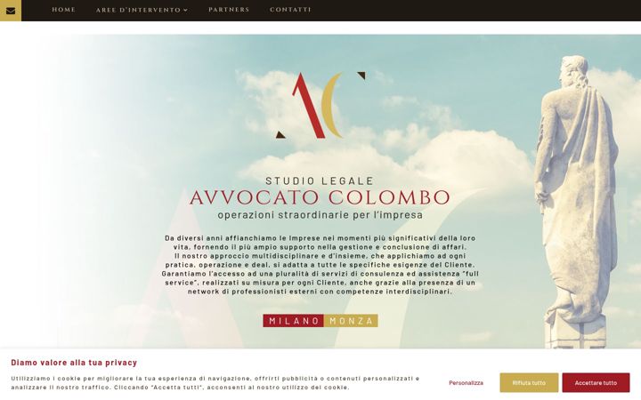 Ekraanipilt saidist avvocatocolombo.it
