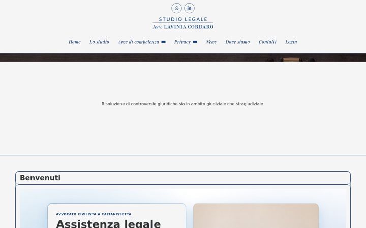 Ekraanipilt saidist avvocatocordarocaltanissetta.it