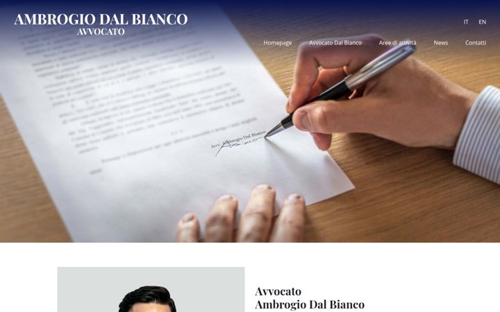 Screenshot of avvocatodalbianco.it
