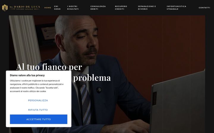 Screenshot of avvocatodariodeluca.it