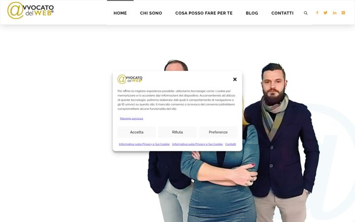 Screenshot of avvocatodelweb.com