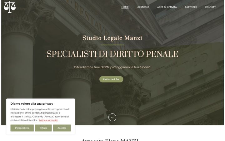 Screenshot of avvocatoelenamanzi.it
