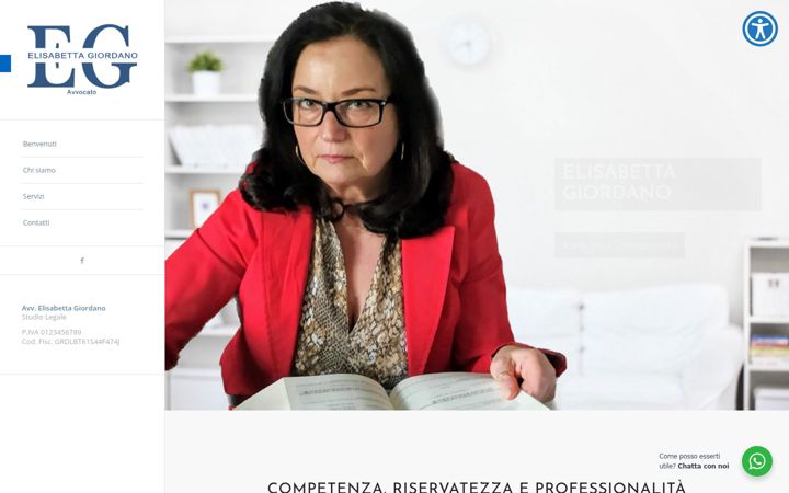Screenshot of avvocatoelisabettagiordano.it
