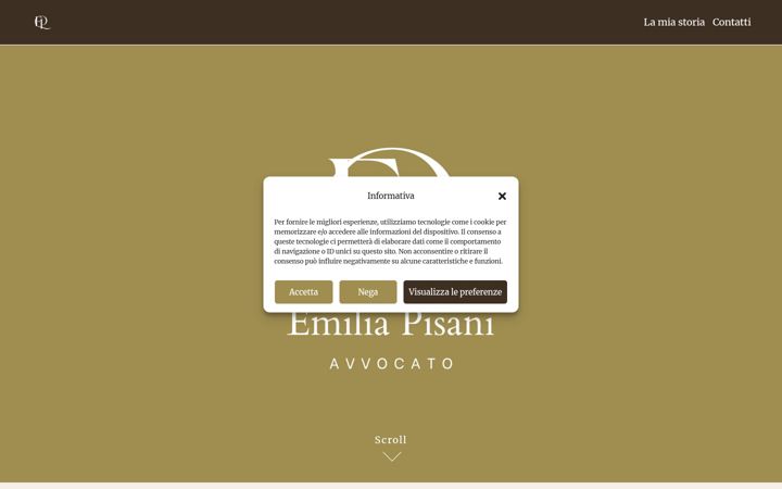 Ekraanipilt saidist avvocatoemiliapisani.it
