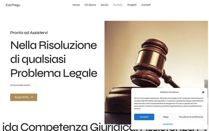 Screenshot of avvocatoevapregu.com