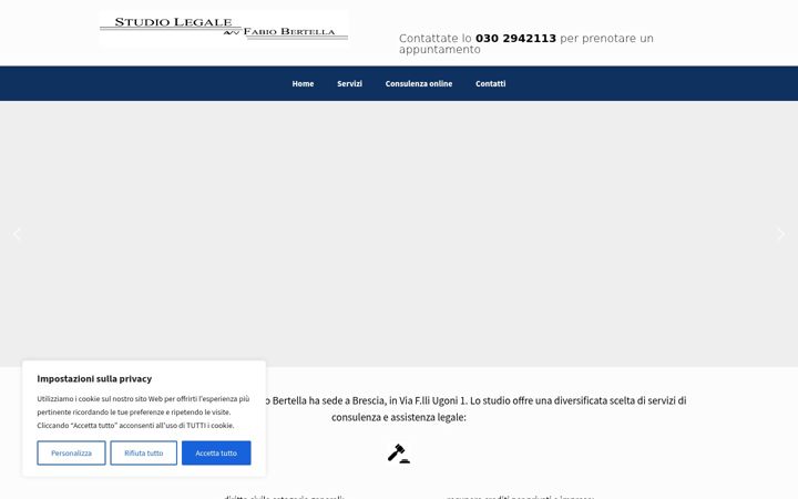 Ekraanipilt saidist avvocatofabiobertella.it