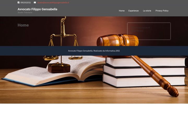 Screenshot of avvocatofilippogensabella.it