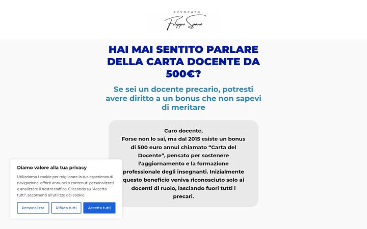Screenshot of avvocatofilippospano.it