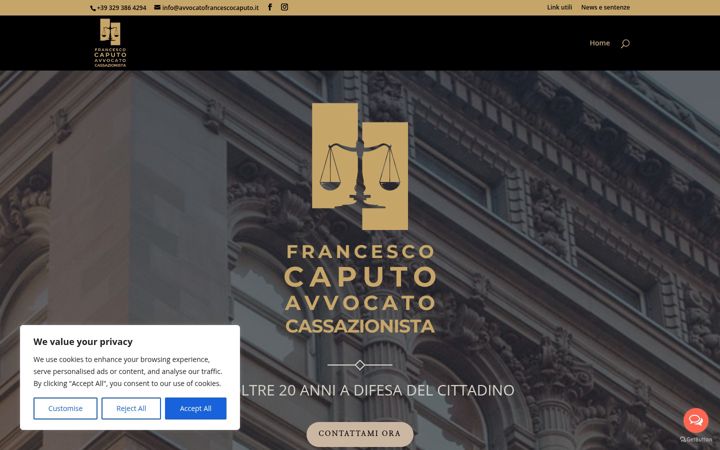 Screenshot of avvocatofrancescocaputo.it