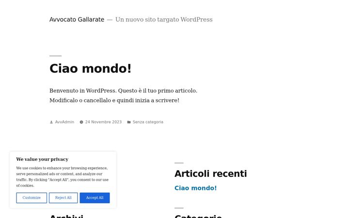 Screenshot of avvocatogallarate.it