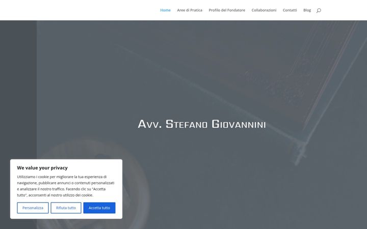 Screenshot of avvocatogiovannini.com