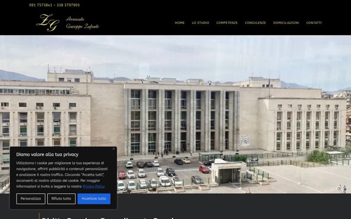 Screenshot of avvocatogiuseppezafonte.it