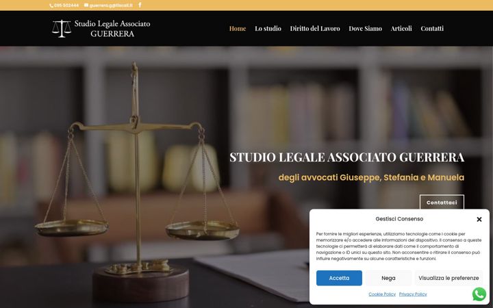 Screenshot of avvocatoguerrera.com