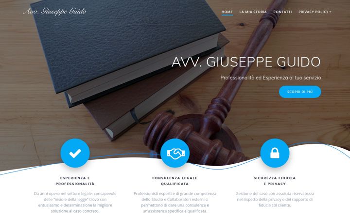Screenshot of avvocatoguido.com