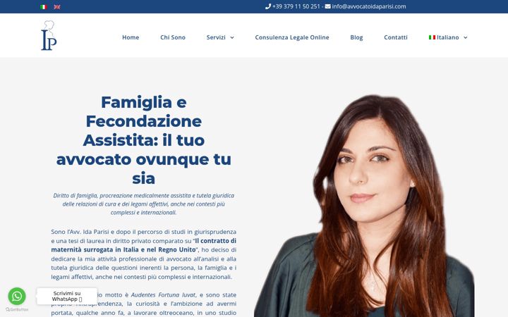 Screenshot of avvocatoidaparisi.com