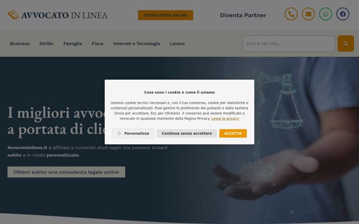 Screenshot of avvocatoinlinea.it