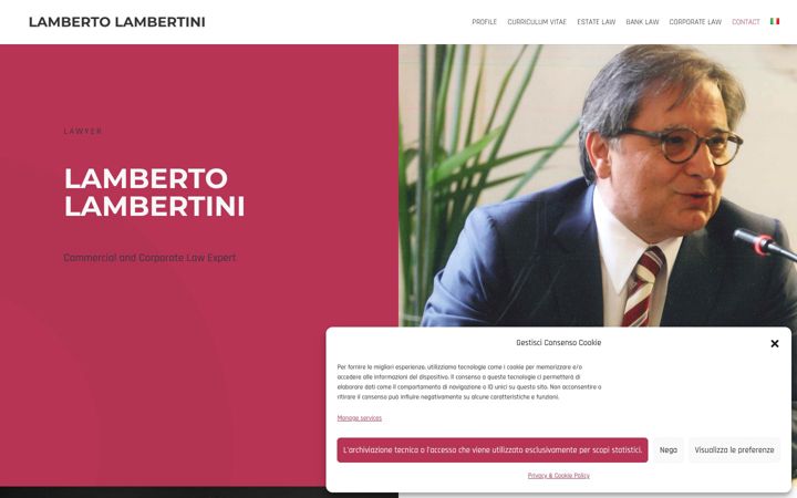 Screenshot of avvocatolambertolambertini.it