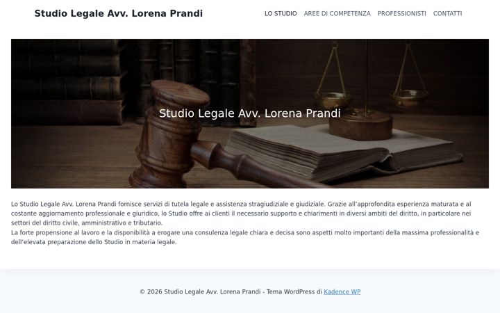 Screenshot of avvocatolorenaprandi.it