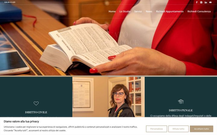 Screenshot of avvocatolorenzacroce.it