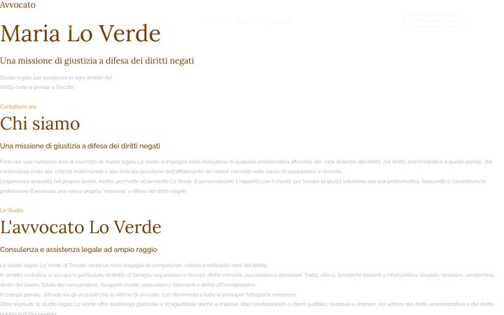 Screenshot of avvocatoloverdemaria.it