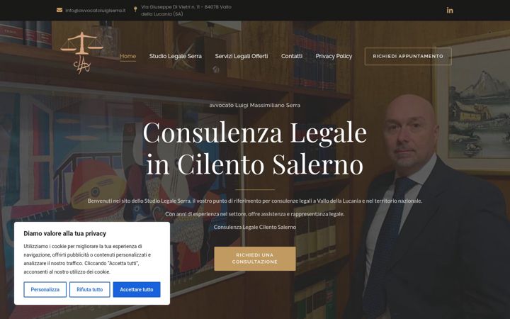 Screenshot of avvocatoluigiserra.it