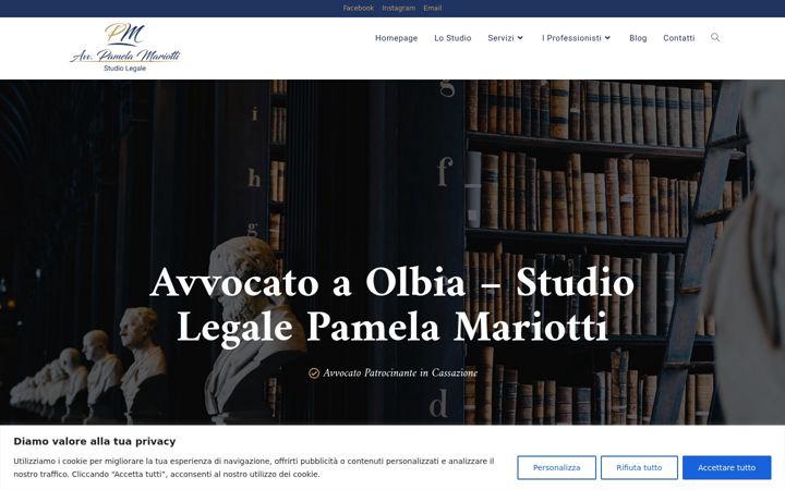 Screenshot of avvocatomariottipamela.it