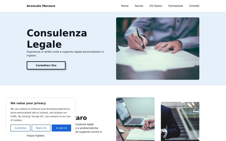 Screenshot of avvocatomarzaro.it