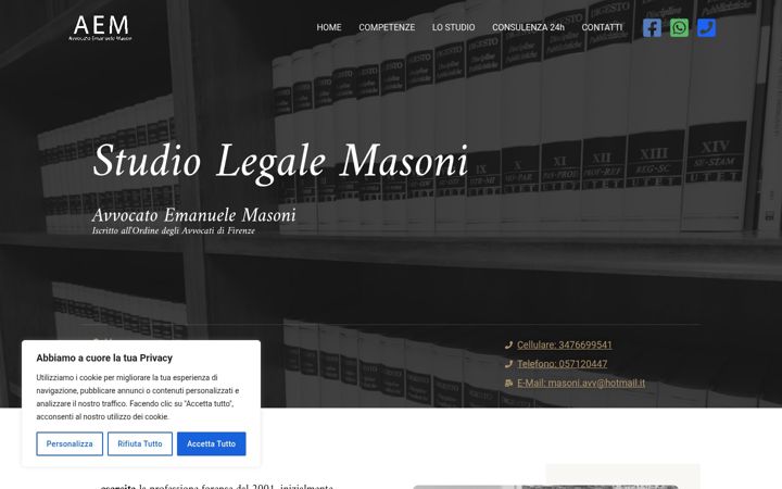 Screenshot of avvocatomasoni.it