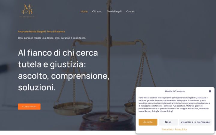 Screenshot of avvocatomattiabiagetti.it