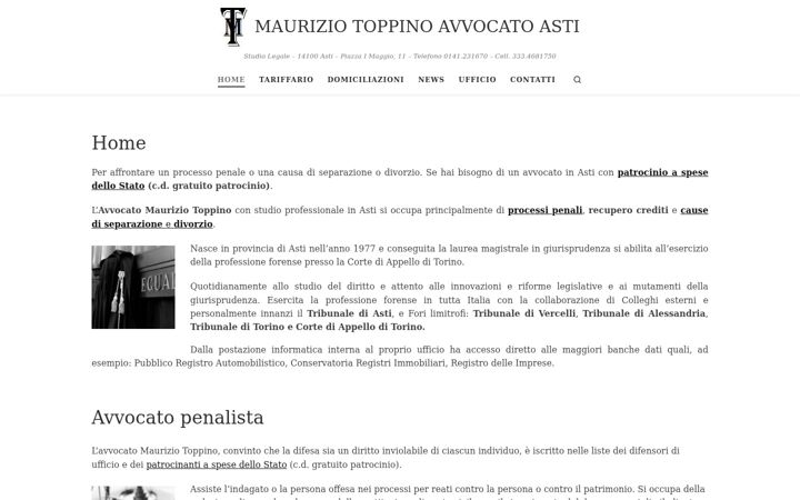 Screenshot of avvocatomauriziotoppino.com