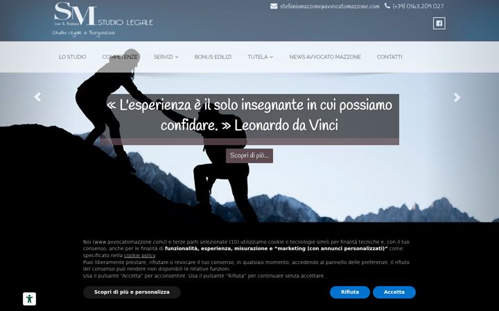 Screenshot of avvocatomazzone.com