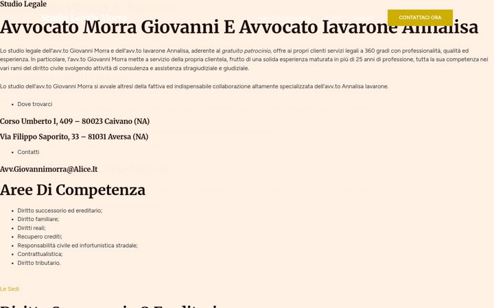 Screenshot of avvocatomorragiovanni.it