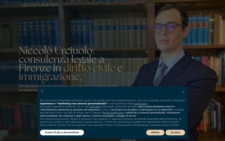 Screenshot of avvocatoniccolourciuolo.com