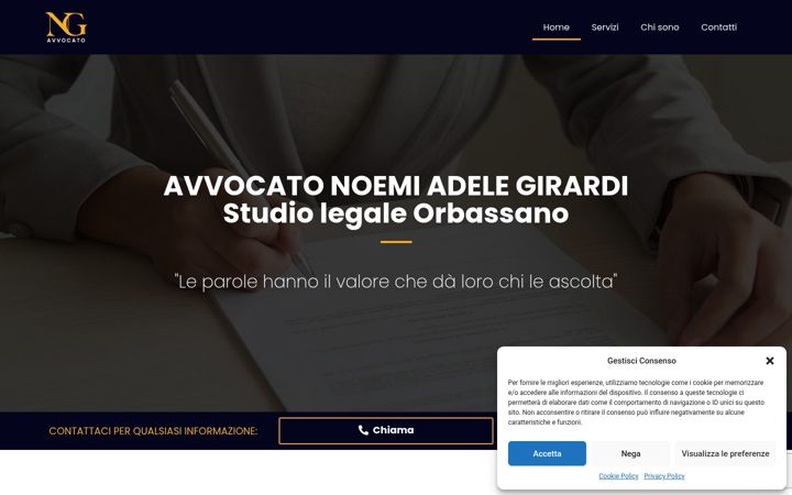 Screenshot of avvocatonoemiadelegirardi.it