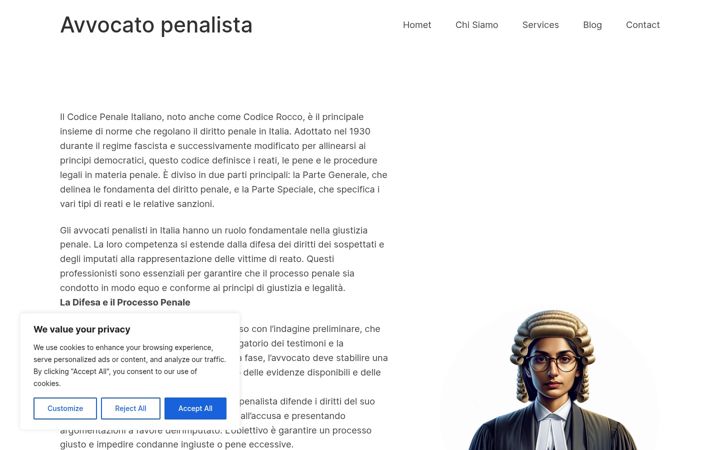 Screenshot of avvocatopenalista.it
