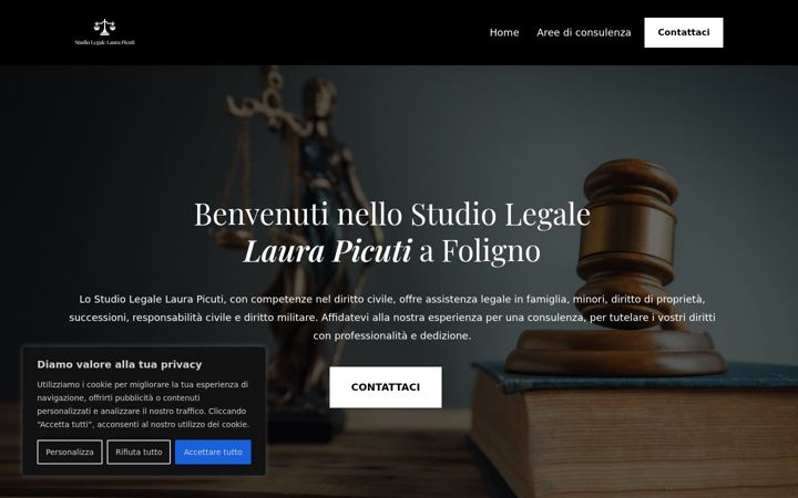 Screenshot of avvocatopicutifoligno.it