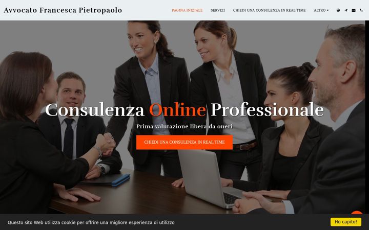 Screenshot of avvocatopietropaolo.com