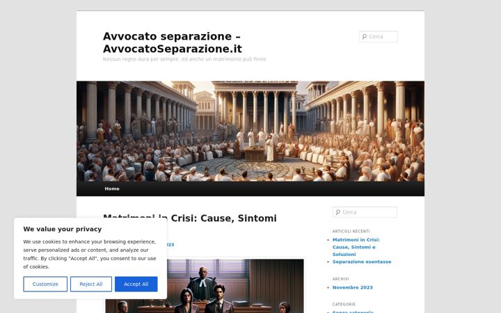 Screenshot of avvocatoseparazione.it