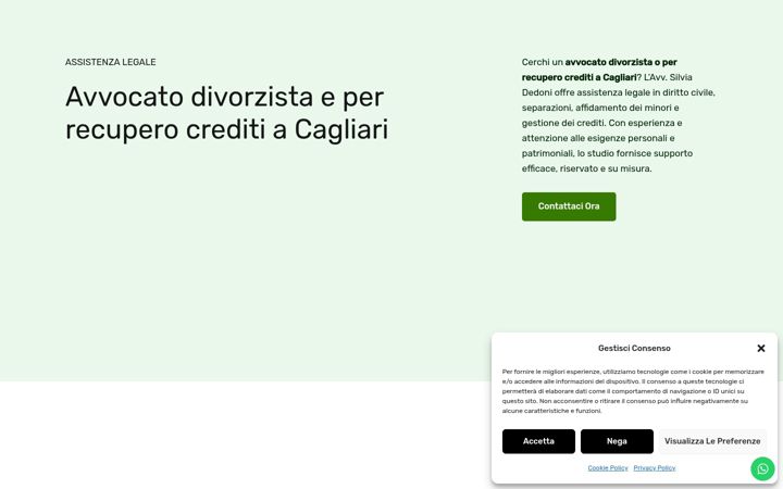 Screenshot of avvocatosilviadedoni.com