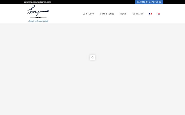 Screenshot of avvocatosirignano.com