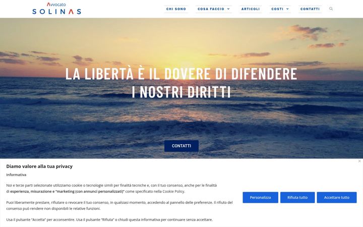 Screenshot of avvocatosolinas.it