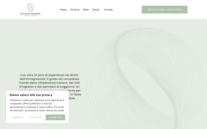 Screenshot of avvocatosoniarandazzo.it