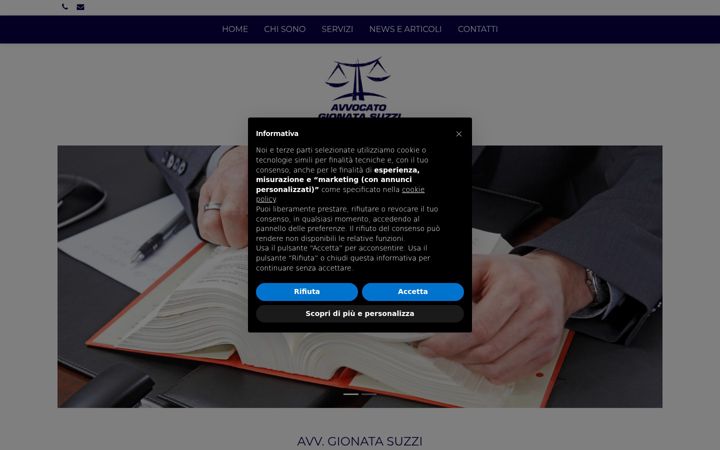 Screenshot of avvocatosuzzi.it