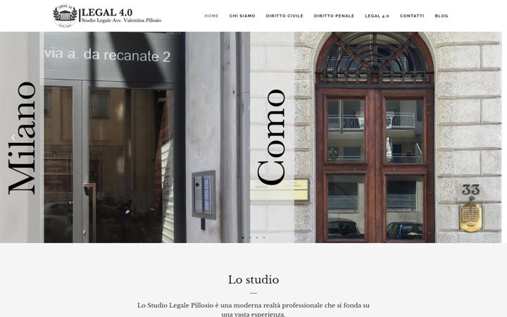 Screenshot of avvocatovalentinapillosio.it