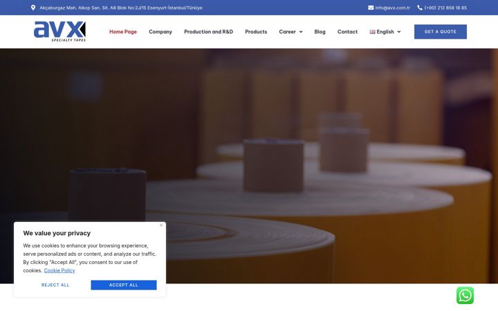 Kuvakaappaus sivustosta avx.com.tr