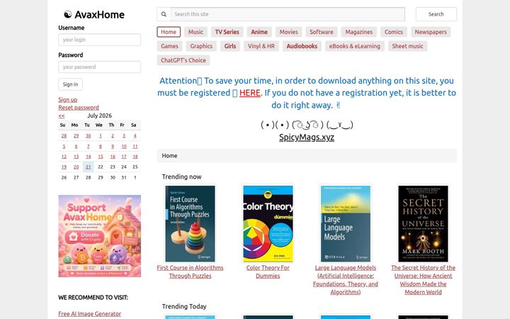 Screenshot of avxhome.in