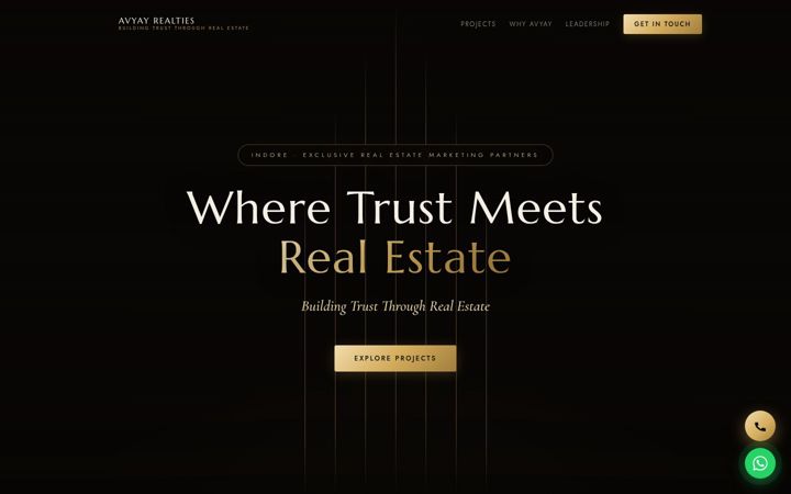 Screenshot of avyayrealties.com