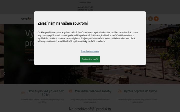 Screenshot of avydon-shop.cz