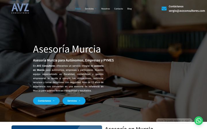 Screenshot of avzconsultores.com